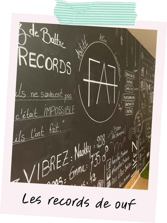 Bordeaux 5 Les records Face à Face sur un tableau